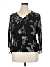 Jkara 100% Polyester Black 3/4 Sleeve Blouse Size 1X - photo 1
