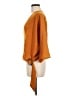 Express 100% Polyester Orange Long Sleeve Blouse Size M - photo 5
