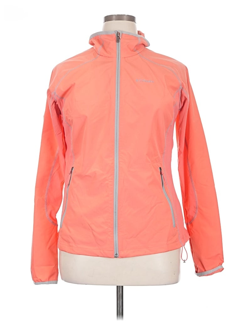 Pre-owned Columbia Windbreaker Jacket In Orange
