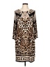 Ruby Rd. Animal Print Brown Casual Dress Size L (petite) - photo 1