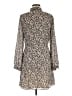 Ann Taylor LOFT 100% Polyester Animal Print Brown Casual Dress Size M - photo 2