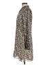 Ann Taylor LOFT 100% Polyester Animal Print Brown Casual Dress Size M - photo 5