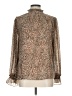 CeCe 100% Polyester Animal Print Brown Long Sleeve Blouse Size L - photo 1