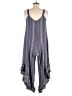 Japna 100% Rayon Chevron-herringbone Blue Jumpsuit Size S - photo 2