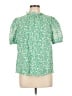 Boden 100% Cotton Green Short Sleeve Blouse Size 10 - photo 1