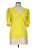 DKNY Yellow 3/4 Sleeve Top Size L - photo 1