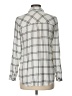 Be Cool 100% Rayon Plaid Silver Long Sleeve Button-Down Shirt Size L - photo 2