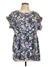 First Love Blue Short Sleeve Blouse Size L - photo 1