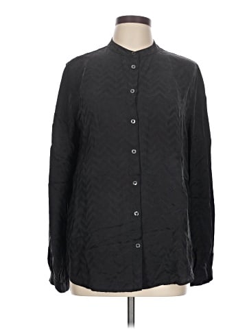 Equipment Long Sleeve Silk Top (view 1)