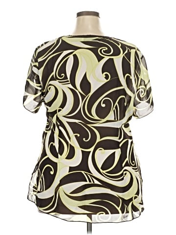 Blue Diamond Plus Short Sleeve Blouse (view 2)
