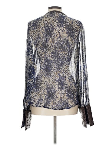 Elizabeth and James Long Sleeve Silk Top (view 2)