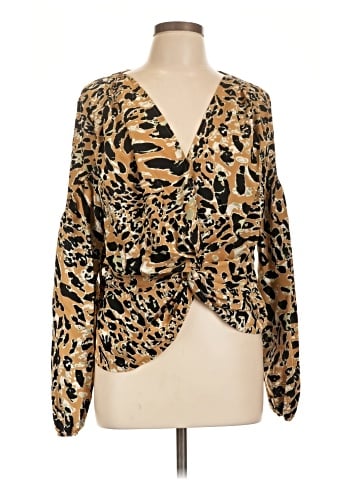 Topshop Long Sleeve Blouse (view 1)
