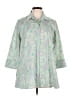 Max Mara Paisley Green 3/4 Sleeve Button-Down Shirt Size L (estimated) - photo 1