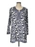 Bella 100% Polyester Blue 3/4 Sleeve Blouse Size L - photo 1