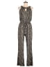 En Focus Studio Animal Print Black Jumpsuit Size 8 - photo 1