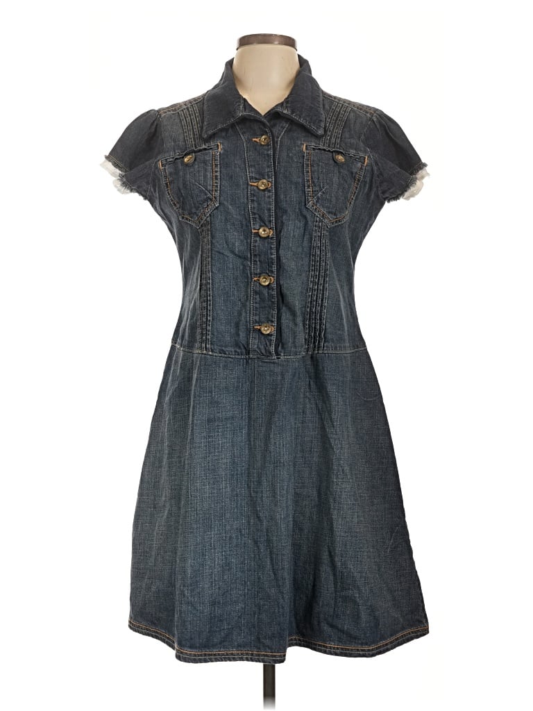 Pre-owned Dkny Jeans Casual Dress In Blue