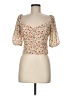 Lush 100% Polyester Ivory 3/4 Sleeve Blouse Size M - photo 1