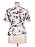 Monteau Floral Ivory Short Sleeve Blouse Size XL - photo 2