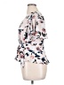 Monteau Floral Ivory Short Sleeve Blouse Size XL - photo 5