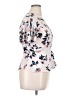 Monteau Floral Ivory Short Sleeve Blouse Size XL - photo 4