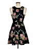 Aqua Floral Black Cocktail Dress Size M - photo 2