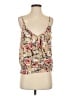 American Rag Cie 100% Polyester Floral Tan Sleeveless Blouse Size S - photo 1