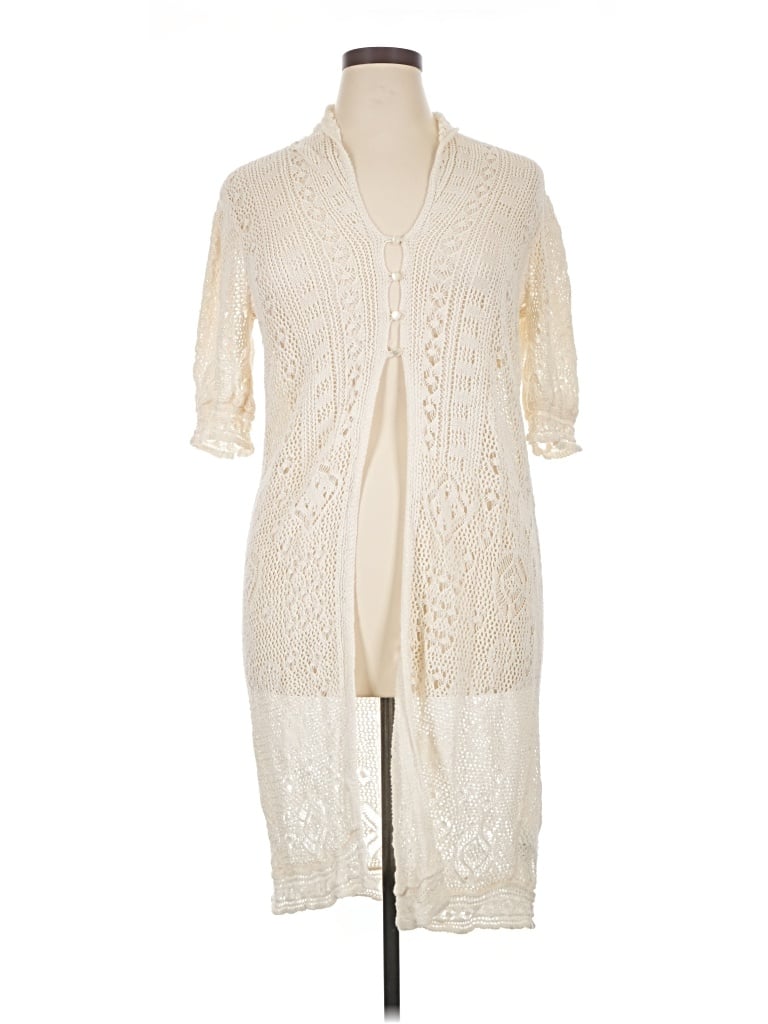 Pre-owned Polo Ralph Lauren Cardigan Sweater In Ivory
