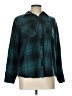 Natural Reflections 100% Cotton Plaid Teal Long Sleeve Button-Down Shirt Size L - photo 1