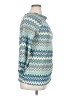 NY Collection 100% Polyester Chevron-herringbone Teal 3/4 Sleeve Blouse Size XL - photo 4