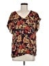 CAbi 100% Polyester Black Short Sleeve Blouse Size M - photo 1