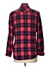 Gap 100% Rayon Plaid Red Long Sleeve Button-Down Shirt Size L - photo 2