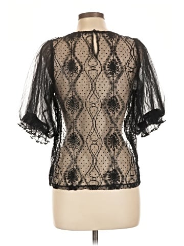 Chocolate Short Sleeve Blouse (view 2)