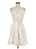 ModCloth 100% Polyester Floral Ivory Casual Dress Size 8 - photo 1