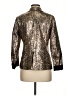 Dolce Cabo 100% Polyester Metallic Gold Blazer Size M - photo 2