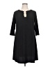 MSK Solid Black Casual Dress Size 1X - photo 1