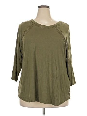 Rose + Olive 3/4 Sleeve Top (view 1)