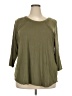 Rose + Olive Green 3/4 Sleeve Top Size 3X - photo 1