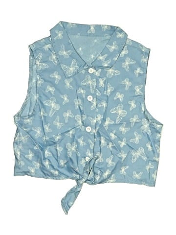 Unbranded Sleeveless Button-Down Shirt (view 1)