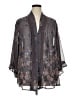 Xhilaration 100% Polyester Gray Kimono Size XL - XXL - photo 1