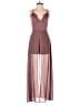 Express Burgundy Tan Cocktail Dress Size S (estimated) - photo 1