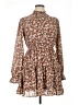 Mine 100% Polyester Floral Brown Casual Dress Size L - photo 1