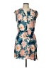DR2 100% Rayon Print Blue Casual Dress Size L - photo 1