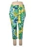 Lands' End Tropical Green Blue Active Pants Size 14 - photo 1