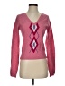 Express 100% Lambswool Argyle Pink Wool Pullover Sweater Size S - photo 1