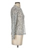 Eva Franco Silver Long Sleeve Top Size S - photo 4