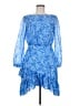 Saloni 100% Silk Paisley Blue Cocktail Dress Size 6 - photo 1