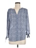 Fun2Fun 100% Polyester Blue 3/4 Sleeve Blouse Size M - photo 1