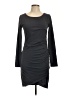 Leith Solid Gray Casual Dress Size L - photo 1