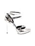 Brian Atwood Metallic Metallic Silver Heels Size 9 - photo 1