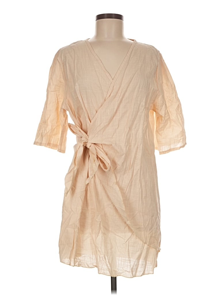 Pre-owned Unbranded Kimono In Tan
